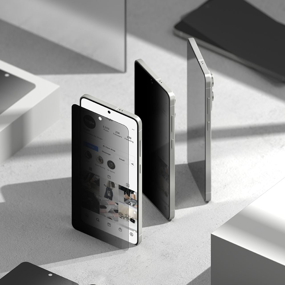 Szkło prywatyzujące na ekran Ringke Easy Slide 2-Pack Privacy dla Galaxy S25 Edge, 2 sztuki